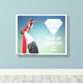 Mijn superheld Vaderdag Canvas foto's Afdruk (Insitu (Houten vloer))