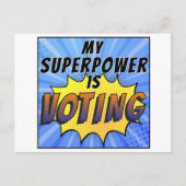 Mijn Superpower gaat stemmen Briefkaart (Voorkant)