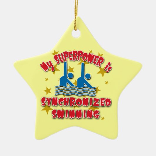 Mijn Superpower is gesynchroniseerd zwemmen Keramisch Ornament (Voorkant)