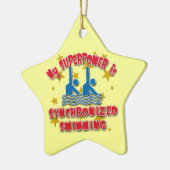 Mijn Superpower is gesynchroniseerd zwemmen Keramisch Ornament (Links)