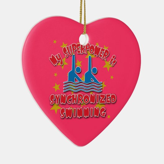Mijn Superpower is gesynchroniseerd zwemmen Keramisch Ornament (Rechts)