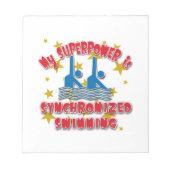 Mijn Superpower is gesynchroniseerd zwemmen Notitieblok (Voorkant)
