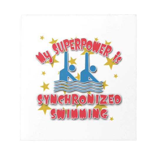Mijn Superpower is gesynchroniseerd zwemmen Notitieblok (Voorkant)