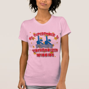 Mijn Superpower is gesynchroniseerd zwemmen T-shirt