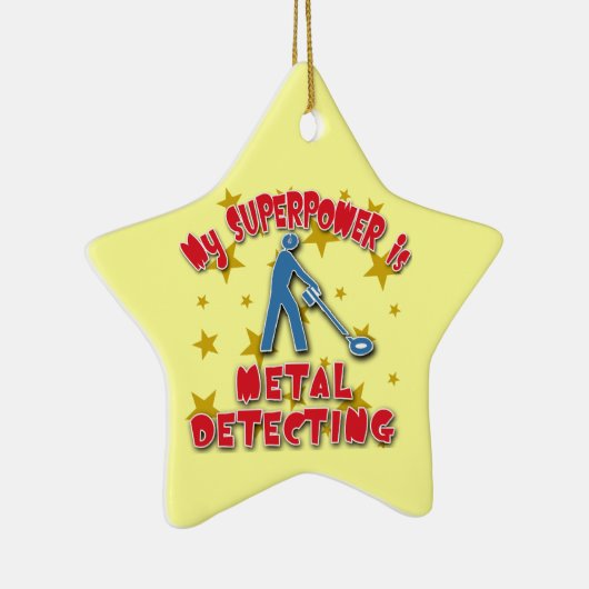 Mijn Superpower is Metal Detection Keramisch Ornament (Rechts)