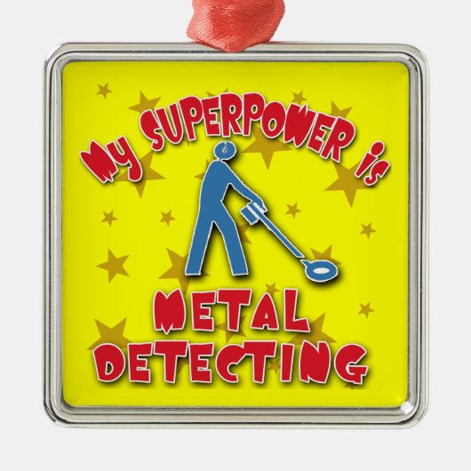 Mijn Superpower is Metal Detection Metalen Ornament (Voorkant)