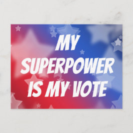 Mijn Superpower is mijn stem Briefkaart