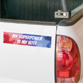 Mijn Superpower is mijn stem Bumpersticker (Op Truck)