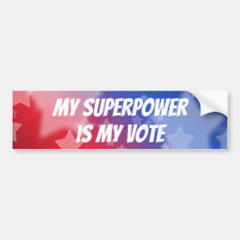 Mijn Superpower is mijn stem Bumpersticker