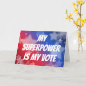 Mijn Superpower is mijn stem Kaart (Gele Bloem)