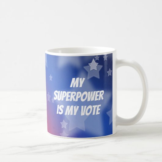 Mijn Superpower is mijn stem Koffiemok (Rechts)