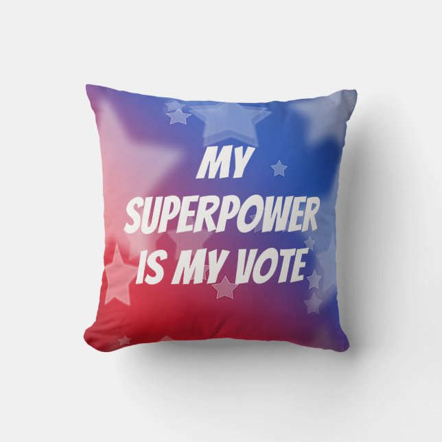 Mijn Superpower is mijn stem Kussen (Voorkant)