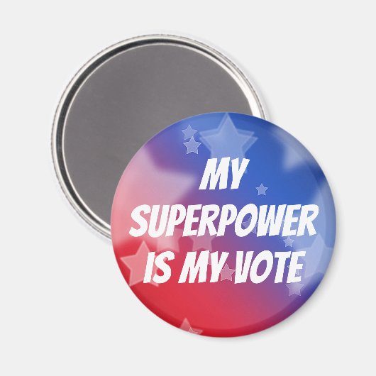 Mijn Superpower is mijn stem Magneet (Voorkant / Achterkant)
