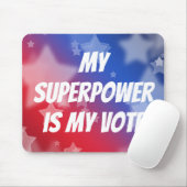 Mijn Superpower is mijn stem Muismat (Met muis)