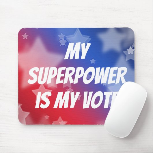 Mijn Superpower is mijn stem Muismat (Met muis)