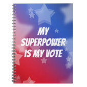 Mijn Superpower is mijn stem Notitieboek (Voorkant)
