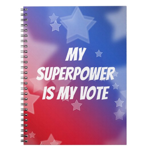 Mijn Superpower is mijn stem Notitieboek (Voorkant)