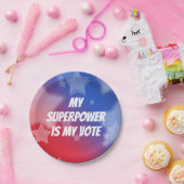 Mijn Superpower is mijn stem Papieren Bordje (Feest)