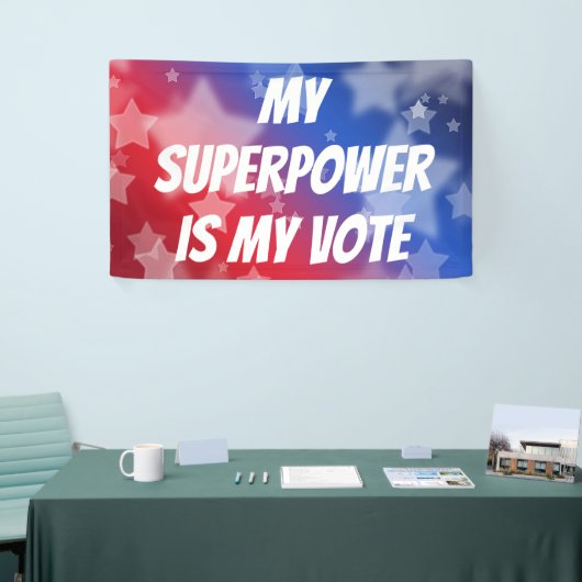 Mijn Superpower is mijn stem Spandoek (Beurs)