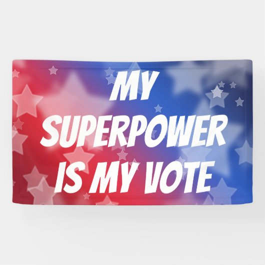 Mijn Superpower is mijn stem Spandoek (Horizontaal)