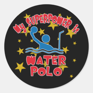 Mijn Superpower is waterpoloe Ronde Sticker