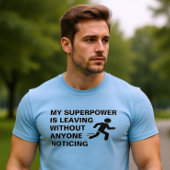 Mijn Superpower laat een grappig introvert T-shirt