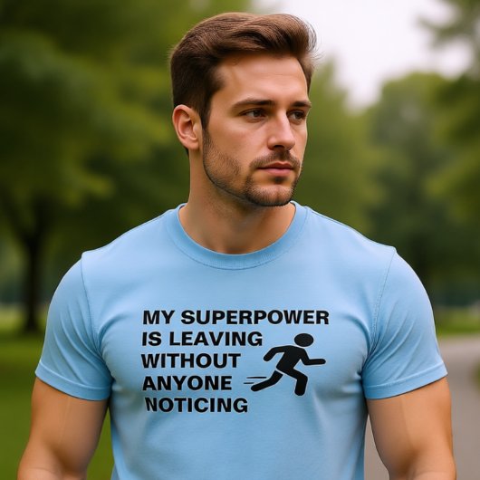 Mijn Superpower laat een grappig introvert T-shirt