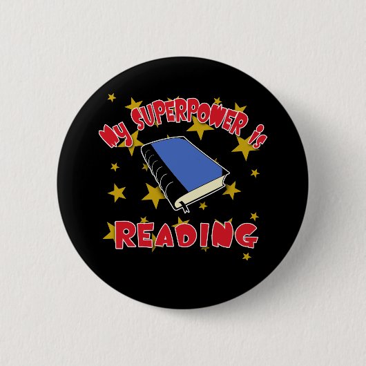 Mijn Superpower leest Ronde Button 5,7 Cm (Voorkant)