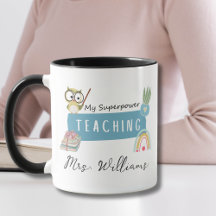 Mijn Superpower & regenboog, rode appel, bloem