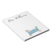 Mijn Superpower & regenboog, rode appel, bloemen Notitieblok (Schuin)