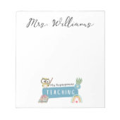 Mijn Superpower & regenboog, rode appel, bloemen Notitieblok (Voorkant)