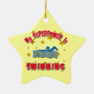 Mijn Superpower zwemt Keramisch Ornament