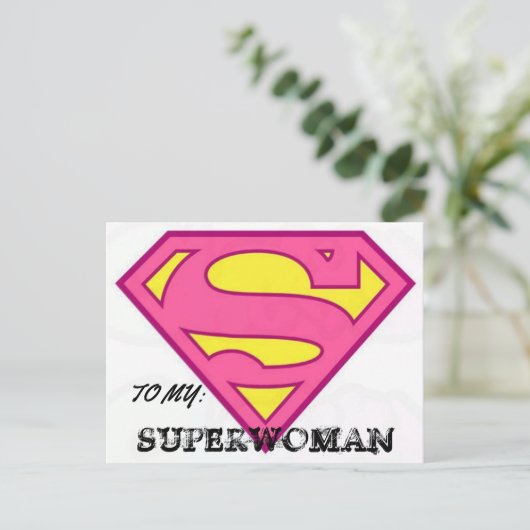 MIJN SUPERVROUW BRIEFKAART (Staand voorkant)