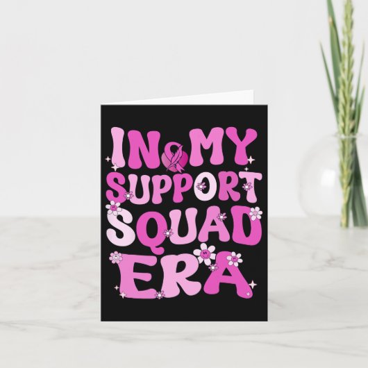 Mijn Support Squad Era Groovy Borstkanker Awarenes Kaart (Voorkant)