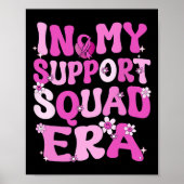 Mijn Support Squad Era Groovy Borstkanker Awarenes Poster (Voorkant)