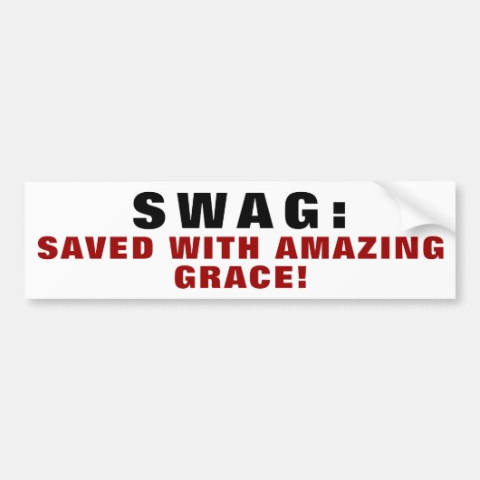 Mijn Swag is God's Grace Bumpersticker (Voorkant)