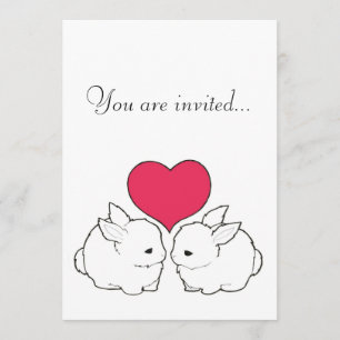 Mijn Sweet Bunny Love Vengeance Wedding Invitation Kaart