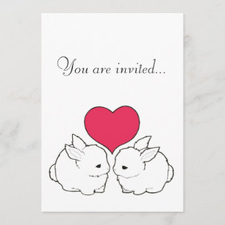 Mijn Sweet Bunny Love Vengeance Wedding Invitation Kaart