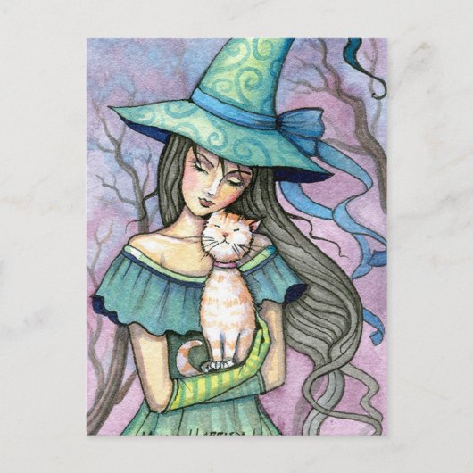 Mijn Sweet Tabby Witch Cat Briefkaart (Voorkant)