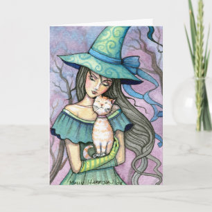 Mijn Sweet Tabby Witch Cat Kaart Notecard
