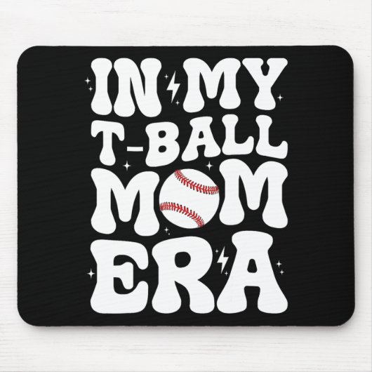 Mijn T Ball Moeder Era Groovy Leuk T-shirt Ball Mo Muismat (Voorkant)