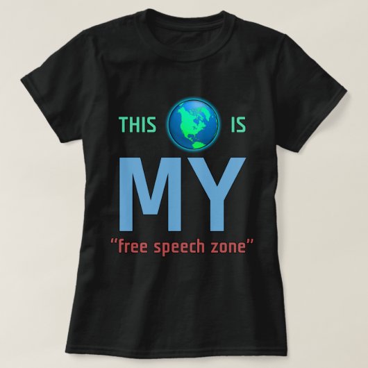 MIJN T-shirt met Free Speech Zone (Design voorkant)