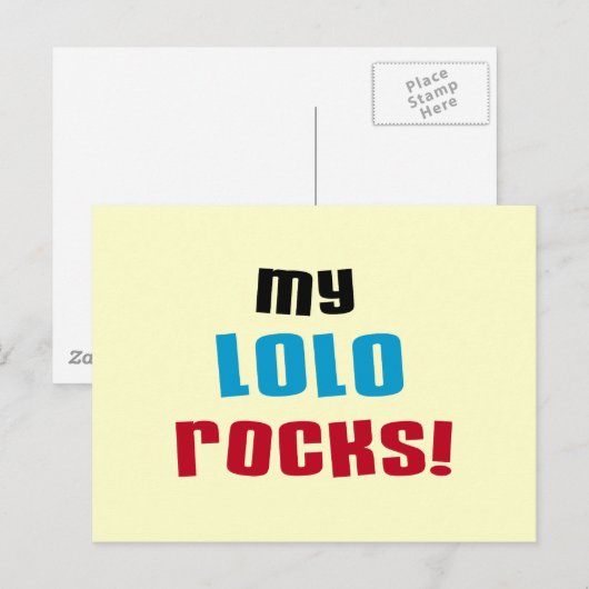 Mijn T-shirts en Giften van Rotsen Lolo Briefkaart (Voorkant / Achterkant)