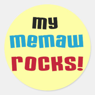 Mijn T-shirts en Giften van Rotsen Memaw Ronde Sticker
