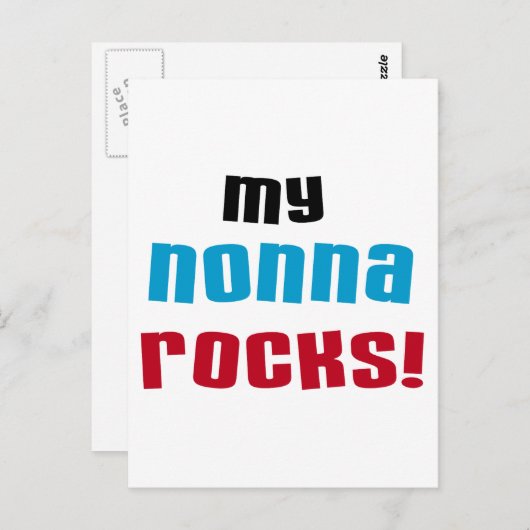 Mijn T-shirts en Giften van Rotsen Nonna Briefkaart (Voorkant / Achterkant)