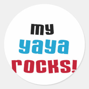 Mijn T-shirts en Giften van Rotsen Yaya Ronde Sticker