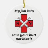 Mijn taak keramisch ornament (Voorkant)