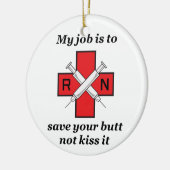 Mijn taak keramisch ornament (Links)