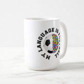Mijn taal is voetbal koffiemok (Voorkant rechts)