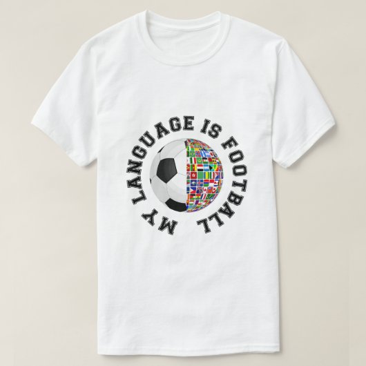 Mijn taal is voetbal t-shirt (Design voorkant)